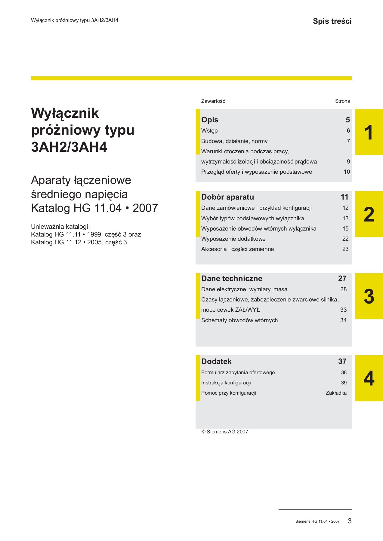 3ah4 Wyłączniki próżniowe 3AH2 3AH4